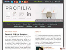 Tablet Screenshot of profilia.ca